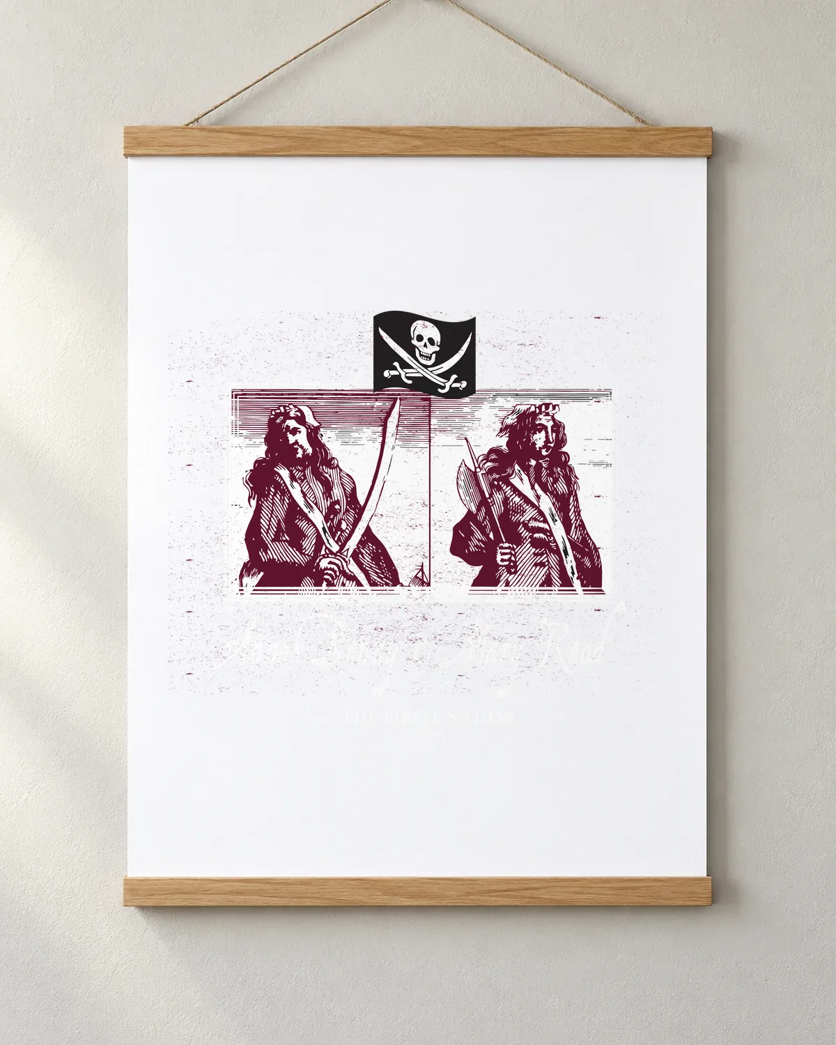 Anne Bonny & Mary Read tee on a matte poster
