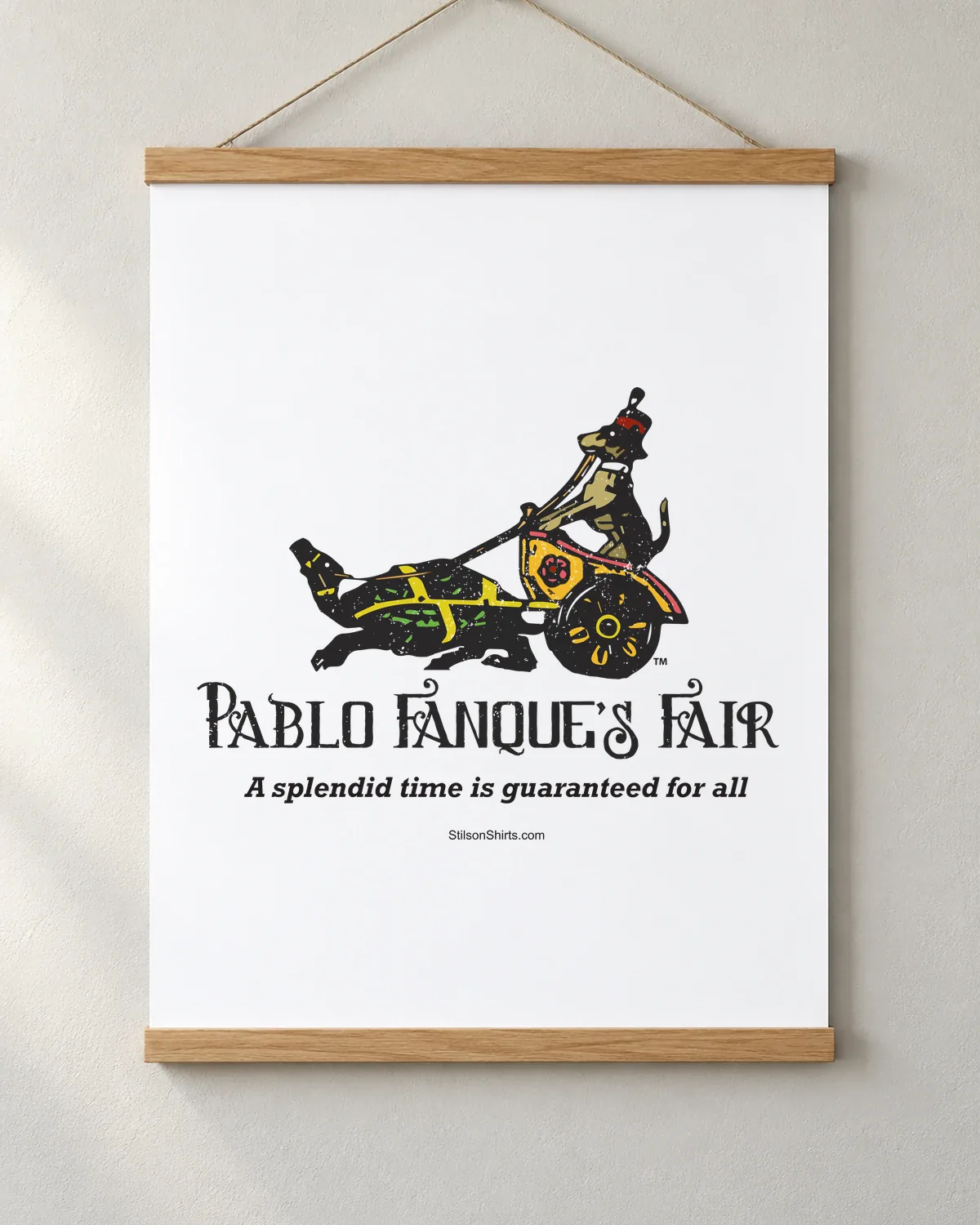 Victorian Circus Fair tee on a matte poster