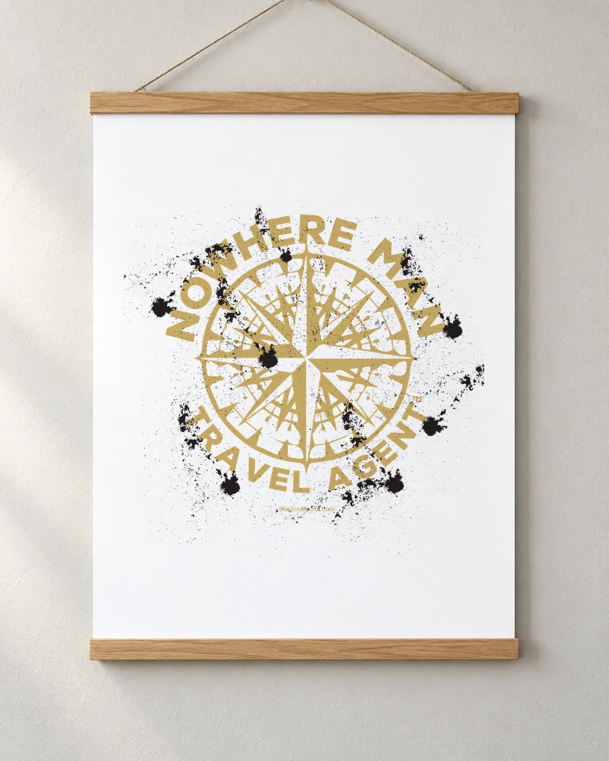 Compass Rose Travel Agent tee on a matte poster
