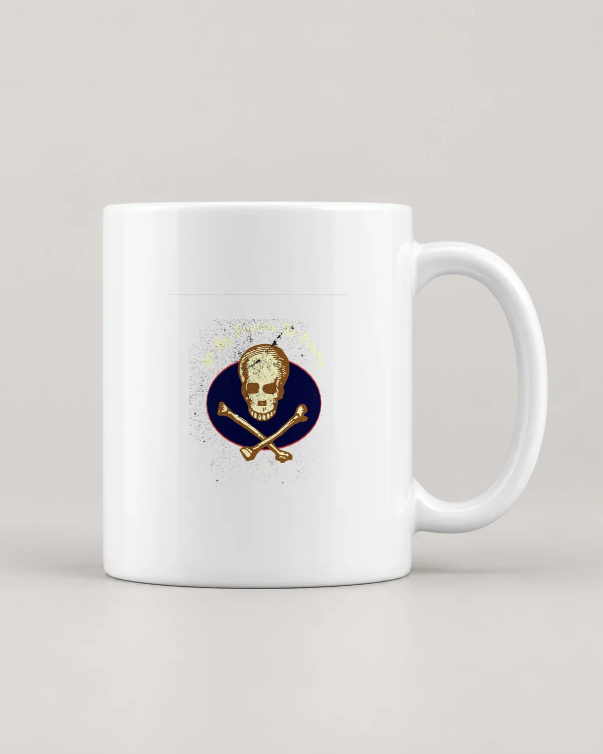All My Friends Be Pirates tee on a ceramic mug