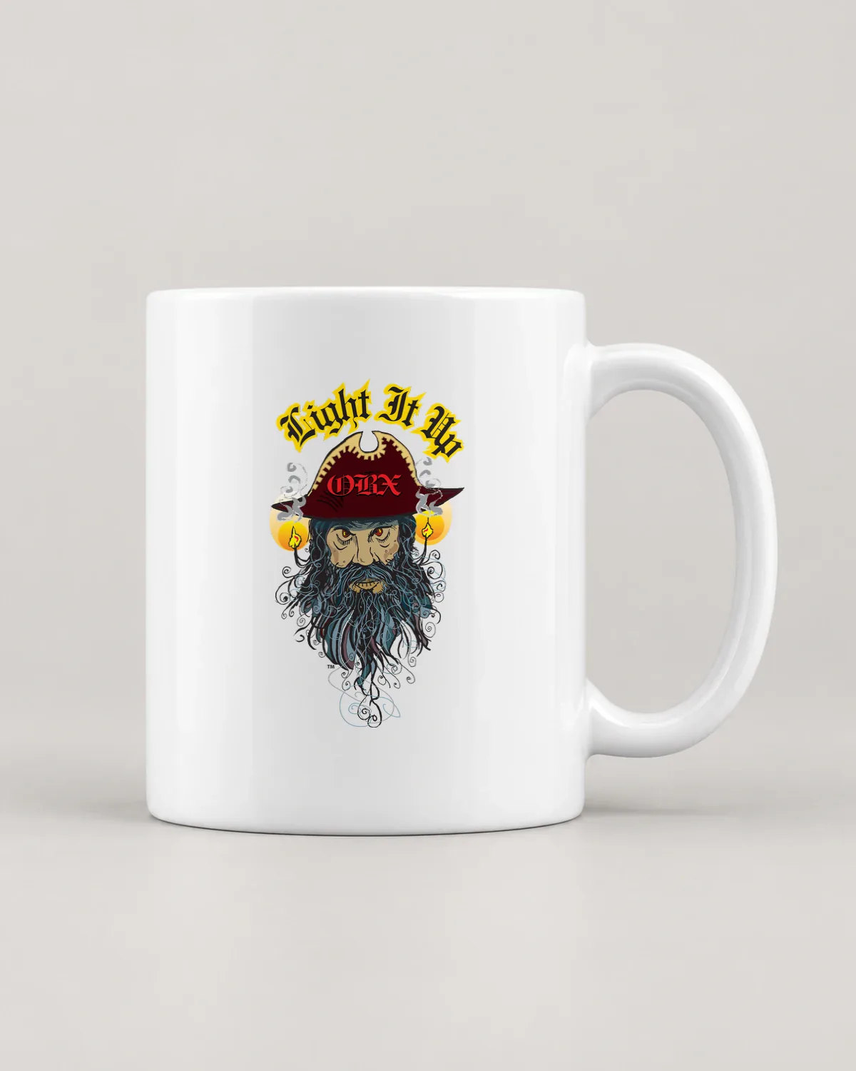Light It Up OBX tee on a ceramic mug