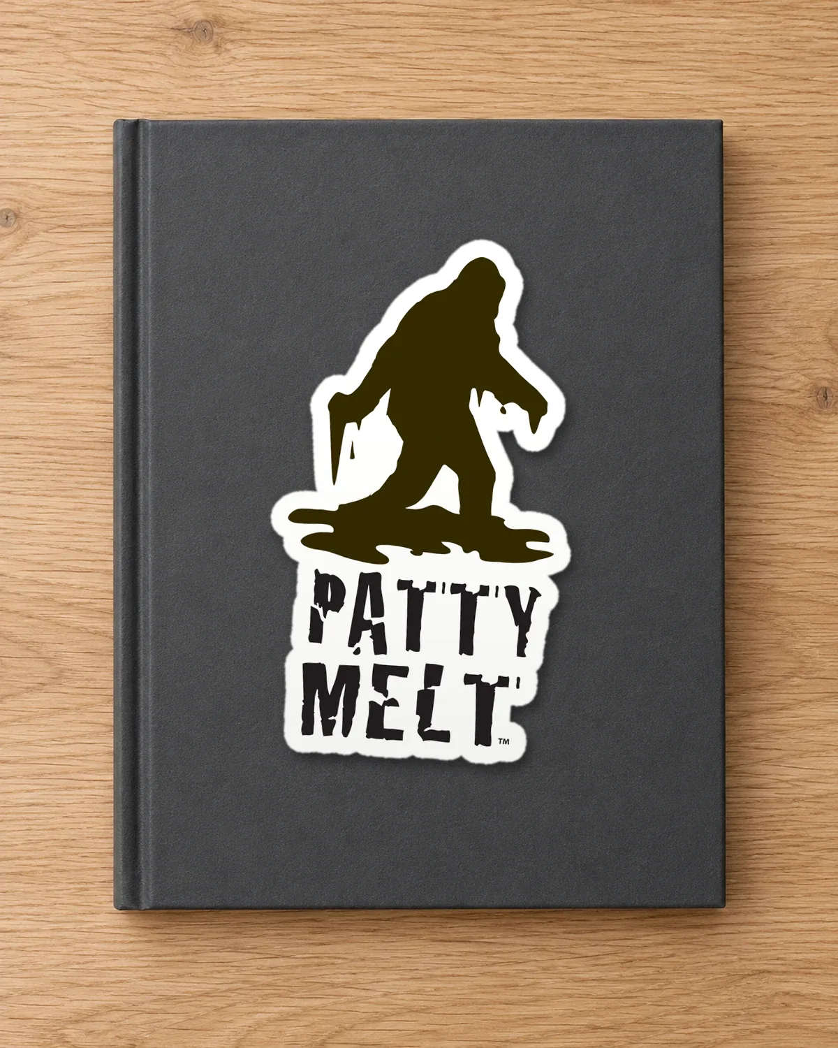 Patty Melt tee on a die-cut sticker