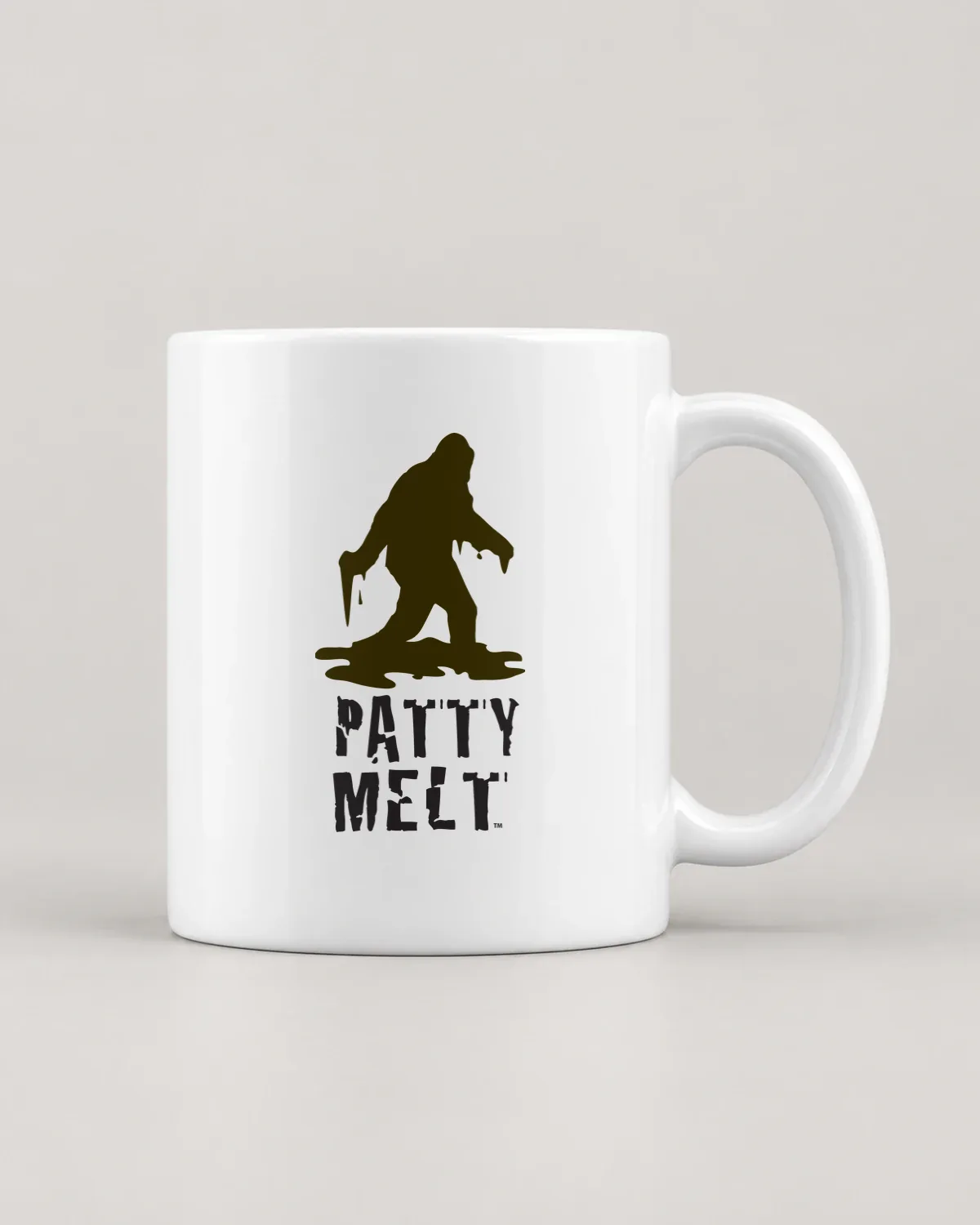 Patty Melt tee on a ceramic mug