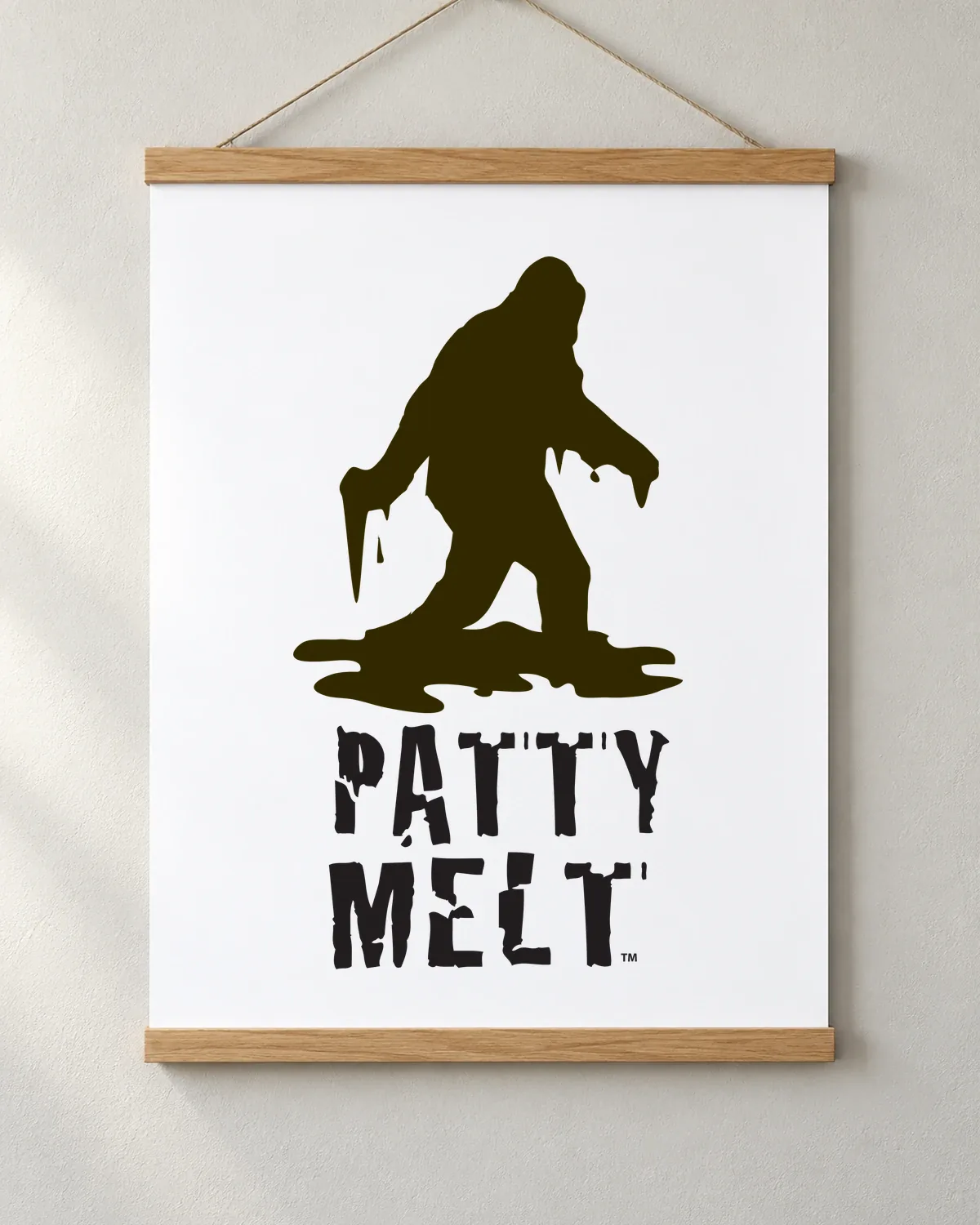Patty Melt tee on a matte poster