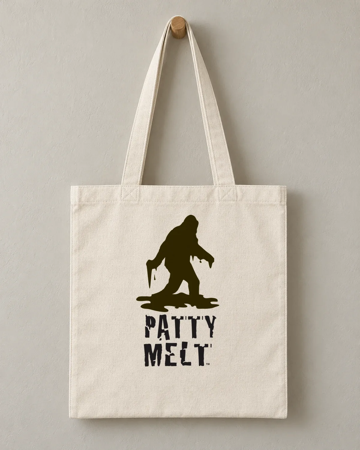 Patty Melt tee on a cotton tote