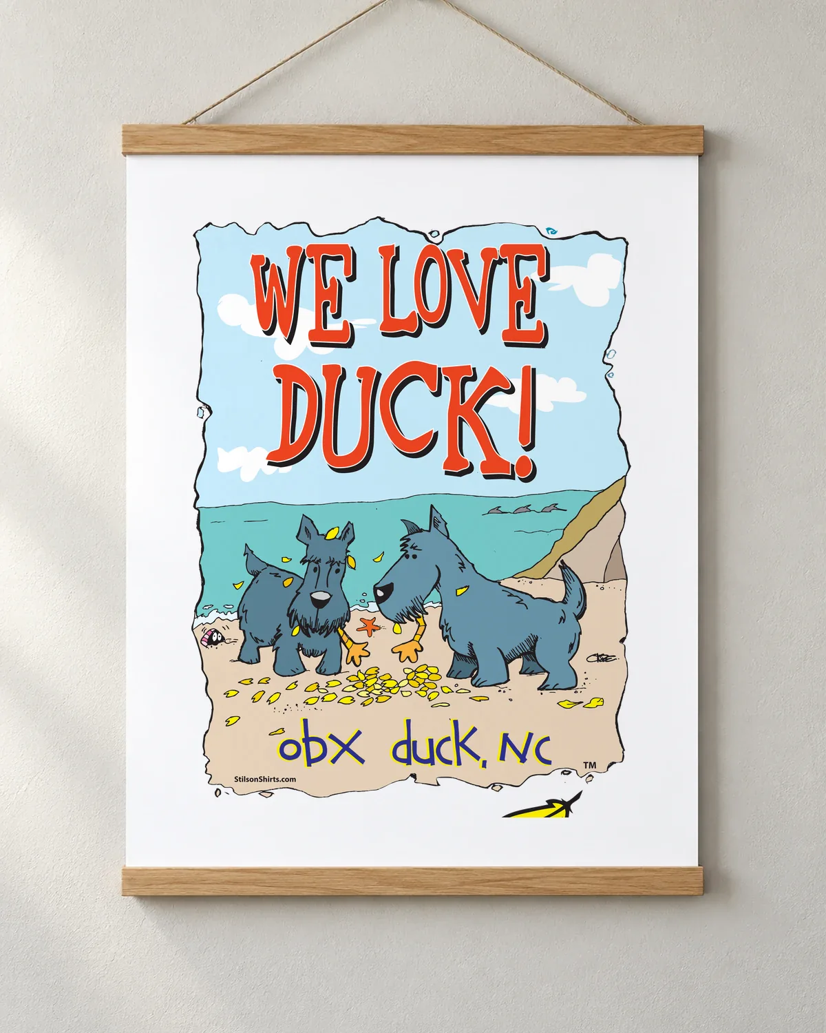 We Love Duck! tee on a matte poster